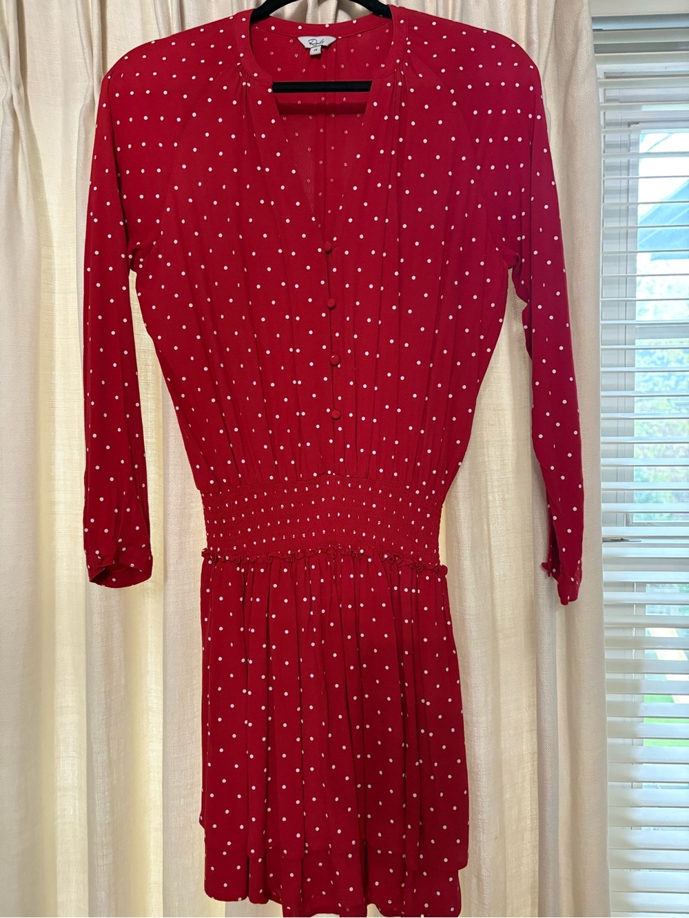 Rails Red Polka Dot Long Sleeve Dress - Classic Women's Style